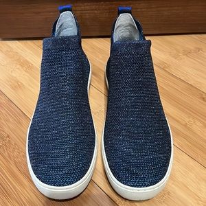 Rothy’s Blue Metallic Lattice Black Friday Chelsea’s - Size 8.5 EUC